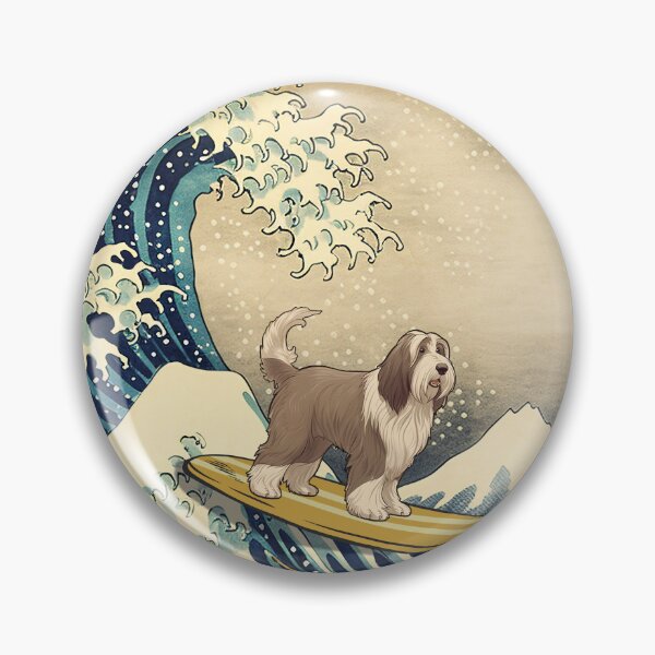 Artikelvorschau, Bearded Collie Kanagawa Japanese Surfing Wave entworfen und verkauft von rafaeltto.