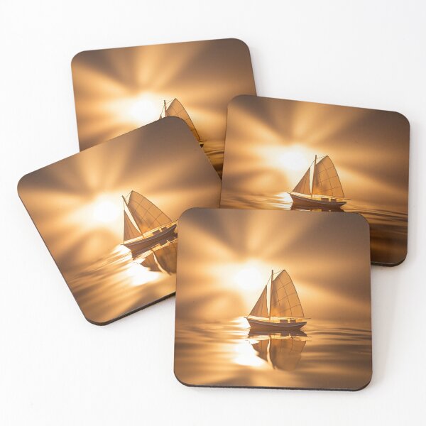 Item preview, Golden Hour Tranquil Waters Sail Boat #04 designed and sold by AirborneMark.
