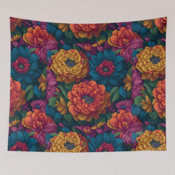 Item preview, Rainbow Blossoms: Seamless Repeating Patterns Digital Art designed and sold by DesignArtEmpire.