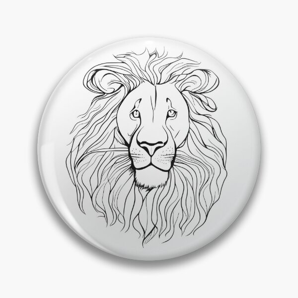 Item preview, lion line art designed and sold by DeluxBee.