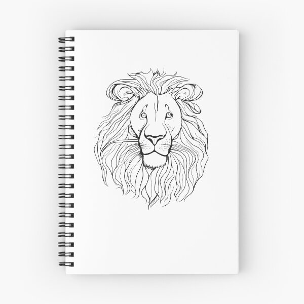 Item preview, lion line art designed and sold by DeluxBee.