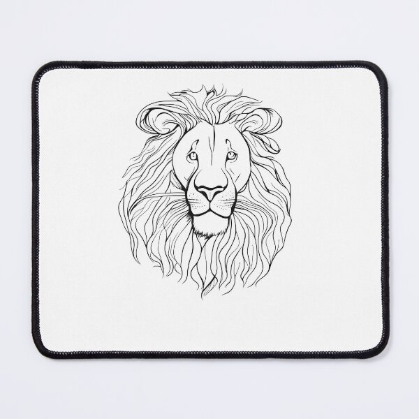 Item preview, lion line art designed and sold by DeluxBee.