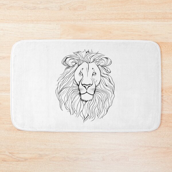Item preview, lion line art designed and sold by DeluxBee.