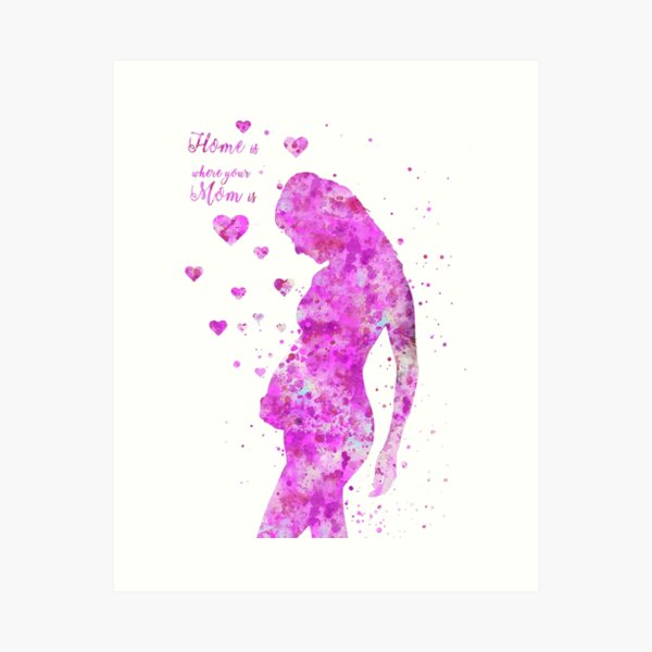 Item preview, Pregnancy, pregnant woman, watercolor pregnancy, quote of motherhood designed and sold by Rosaliartbook.