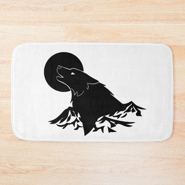 Item preview, Wolf in the mountains silhouette designed and sold by CreationsByBear.
