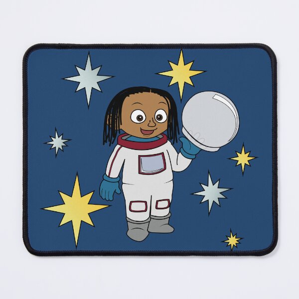 Item preview, Astronaut (with plaits or dreadlocks) and stars  designed and sold by ThingsByNin.