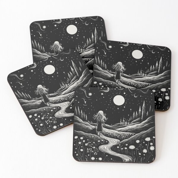 Item preview, A Girl Alone at Night in the Countryside designed and sold by StudioRedKoala.