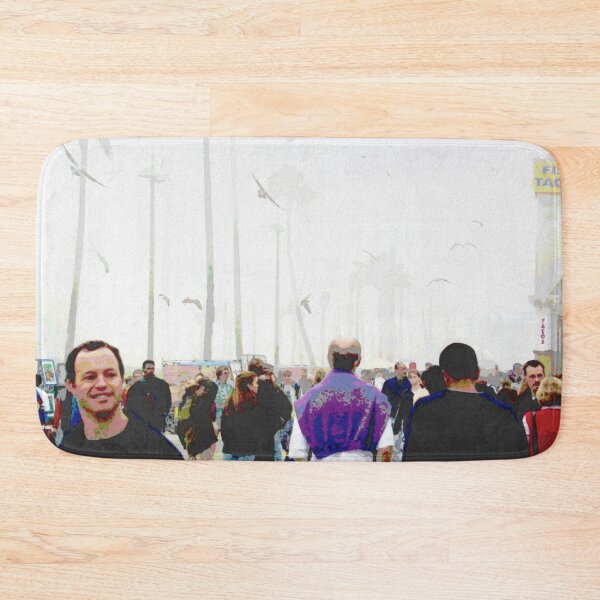 Item preview, VENICE BEACH, BIRDS AND CROWDS designed and sold by ArtbyRolleen.