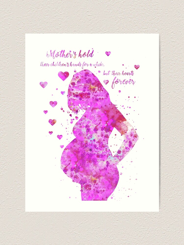 Impression Artistique Grossesse Femme Enceinte Grossesse Aquarelle Aquarelle Femme Enceinte Citation De La Maternite Par Rosaliartbook Redbubble