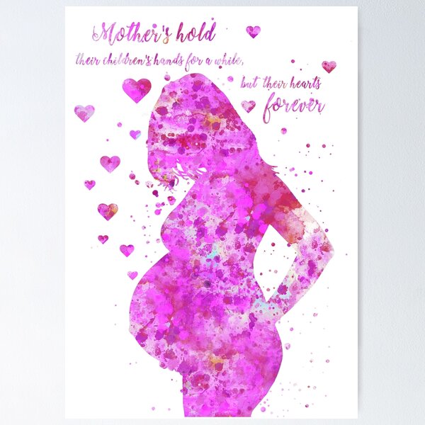 Item preview, Pregnancy, pregnant woman, watercolor pregnancy, watercolor pregnant woman, quote of motherhood designed and sold by Rosaliartbook.
