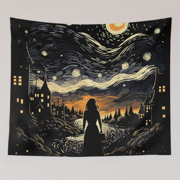 Item preview, A Girl Alone at Night designed and sold by StudioRedKoala.