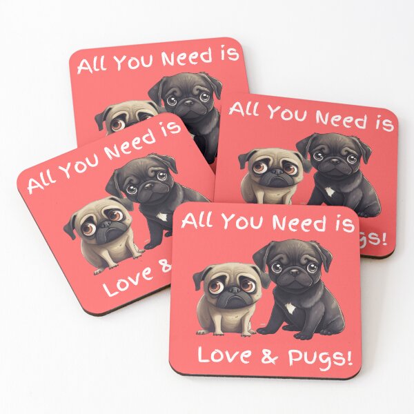 Item preview, All You Need is Love and Pugs! designed and sold by WillowDrop.