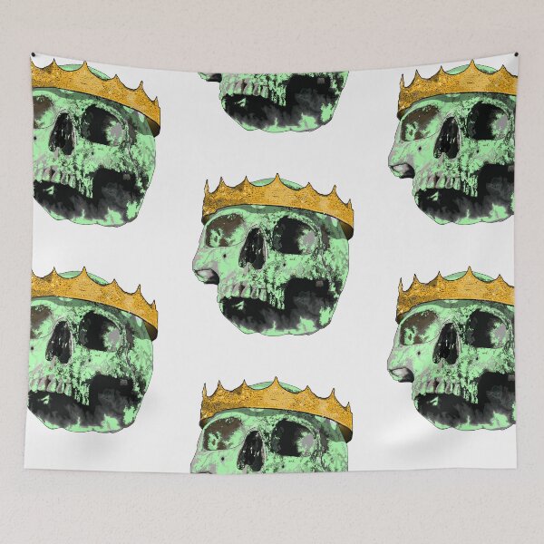 Item preview, Queen - Green skull (side view) with crown designed and sold by m-yoga-store.