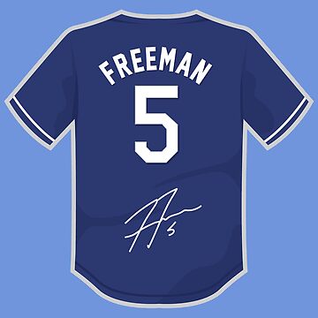 Freddie Freeman #5 Los Angeles Dodgers Signature Jersey  Sticker for Sale  by TheBmacz