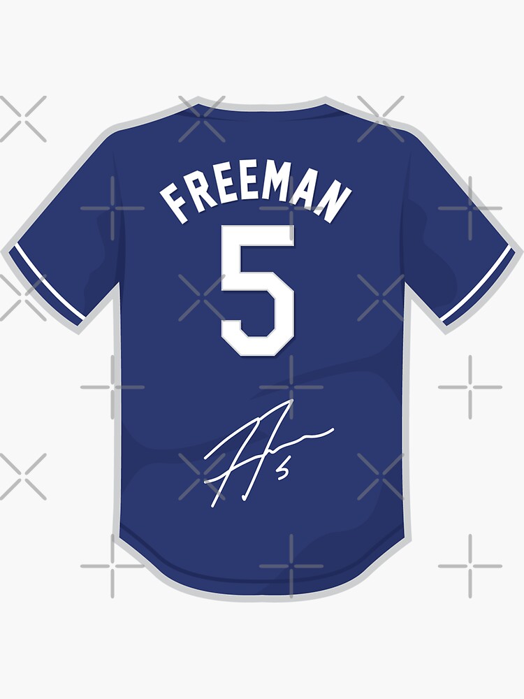 Freddie Freeman #5 Los Angeles Dodgers Signature Jersey  Sticker