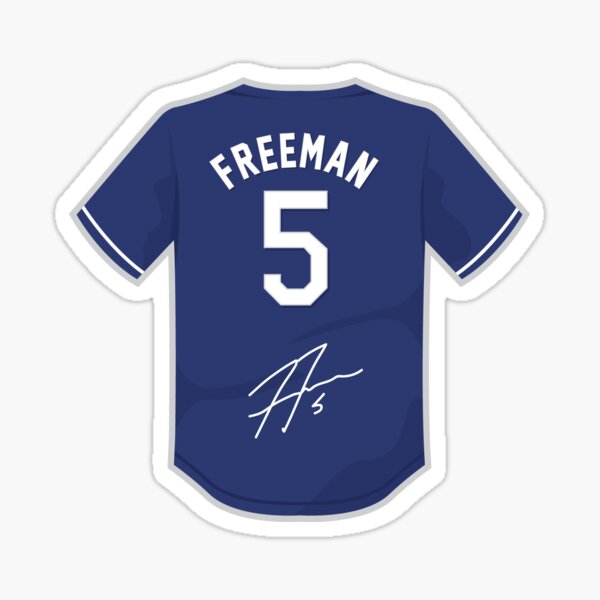 Freddie Freeman #5 Los Angeles Dodgers Signature Jersey  Sticker