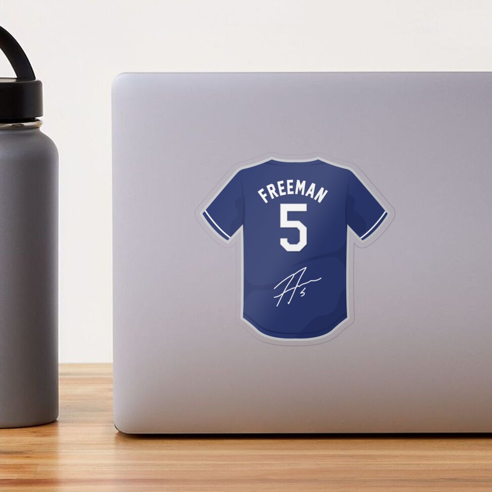 Freddie Freeman #5 Los Angeles Dodgers Signature Jersey  Sticker