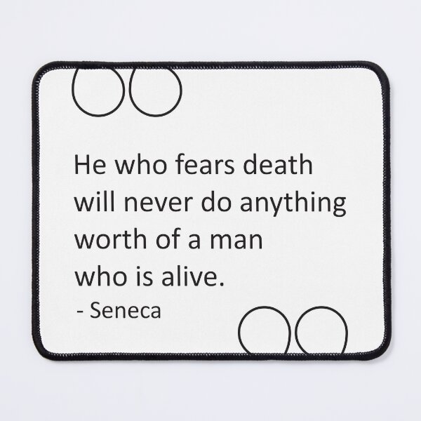 Item preview, Quotes Daily Stoic Who Fears Saneca designed and sold by artbibun.