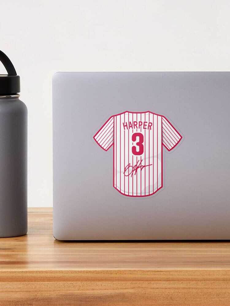 Bryce Harper #3 Philadelphia Phillies Signature Jersey  Sticker