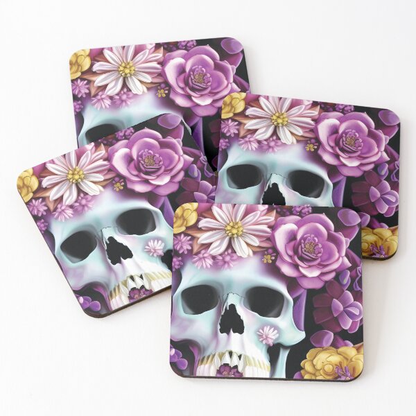 Item preview, Floral skull designed and sold by Jessysparkly.