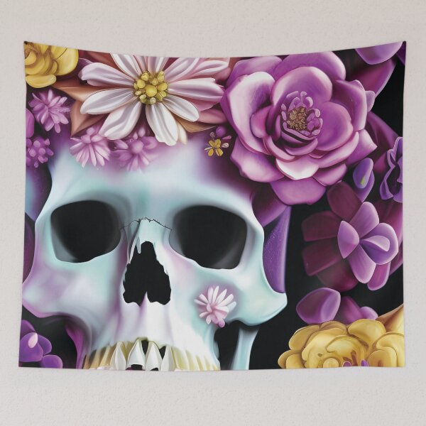 Item preview, Floral skull designed and sold by Jessysparkly.