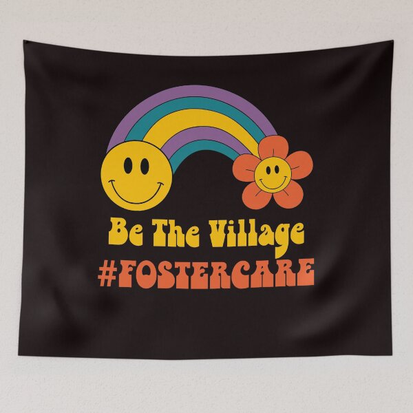 Item preview, Be The Village Foster Care Foster Family Retro Rainbow designed and sold by MagicSD Designs.
