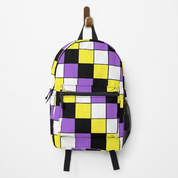 Aperçu de l'œuvre Non-binary flag checkered créée et vendue par bookwoof.