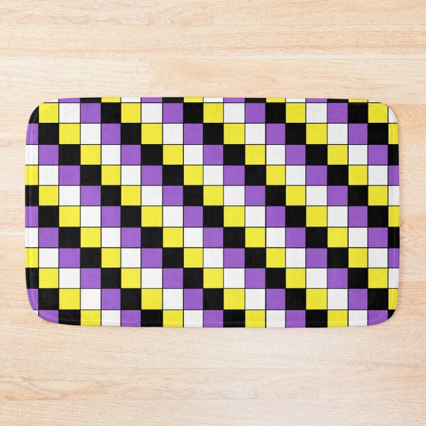 Item preview, Non-binary flag checkered designed and sold by bookwoof.