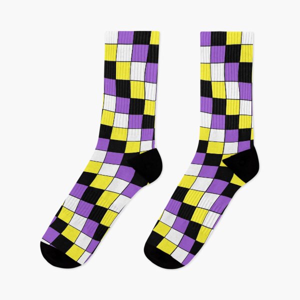 Item preview, Non-binary flag checkered designed and sold by bookwoof.