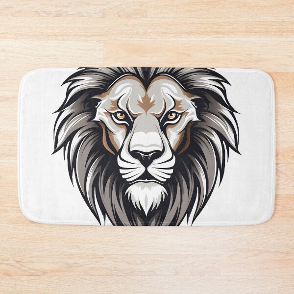 Item preview, Majestic Lion Mascot - Dark Silver and Beige Design designed and sold by aigcx.