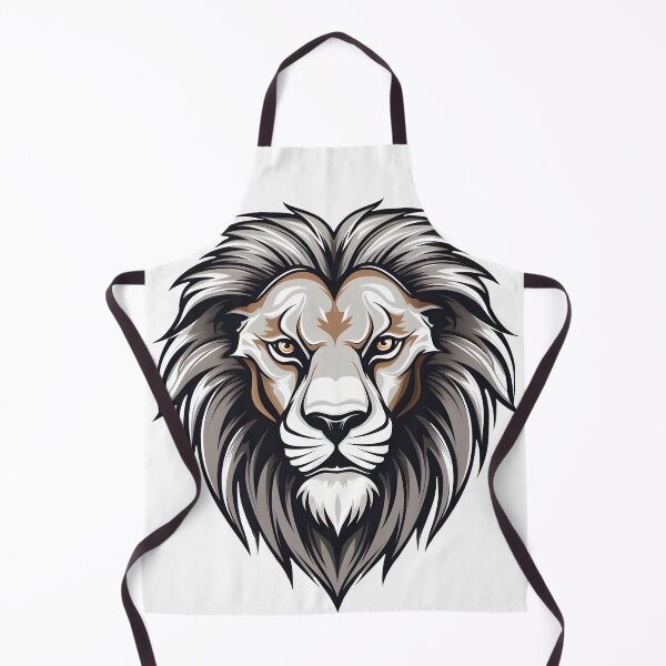 Item preview, Majestic Lion Mascot - Dark Silver and Beige Design designed and sold by aigcx.