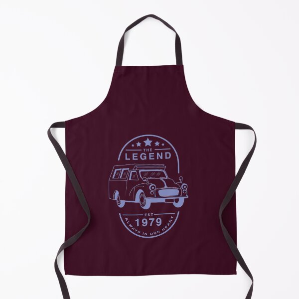 Item preview, Simple Classic Car Vector Logo Art in Blue Color: The Legend Est 1979 designed and sold by Viability Creative.