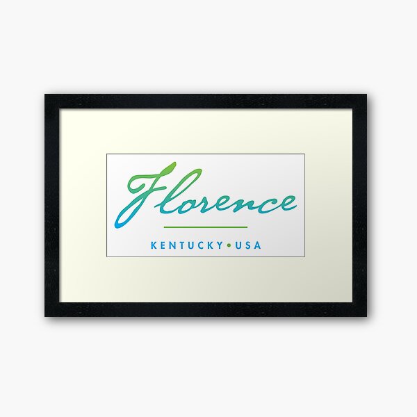 Item preview, Florence Kentucky Typographic Design designed and sold by Futurebeachbum.