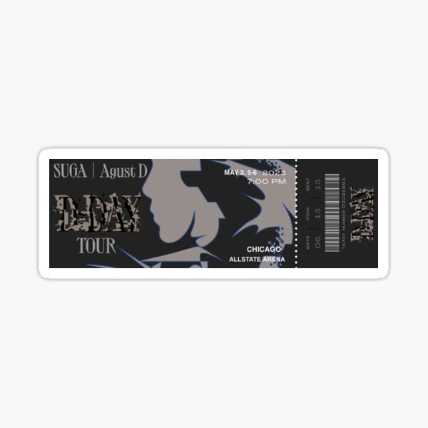 ADUSTD Arena Tour Chicago Ticket Sticker
