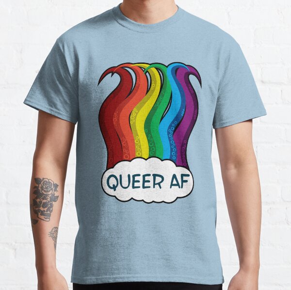 Queer AF Rainbow Tentacles Classic T-Shirt