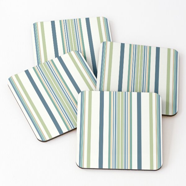 Item preview, Light Green Navy Blue Stripes designed and sold by Sheila Wenzel Ganny.