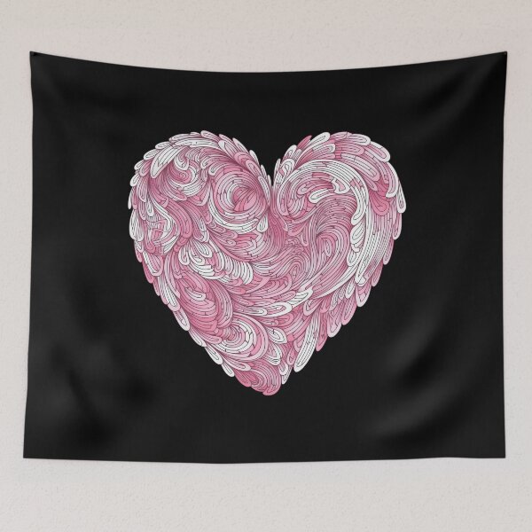 Item preview, Heart - Cute Floral Pink Heart Love Women Girls Wife Mom designed and sold by farhanhafeez.
