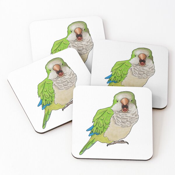 Item preview, Screaming Green Quaker Parrot designed and sold by neesheew.