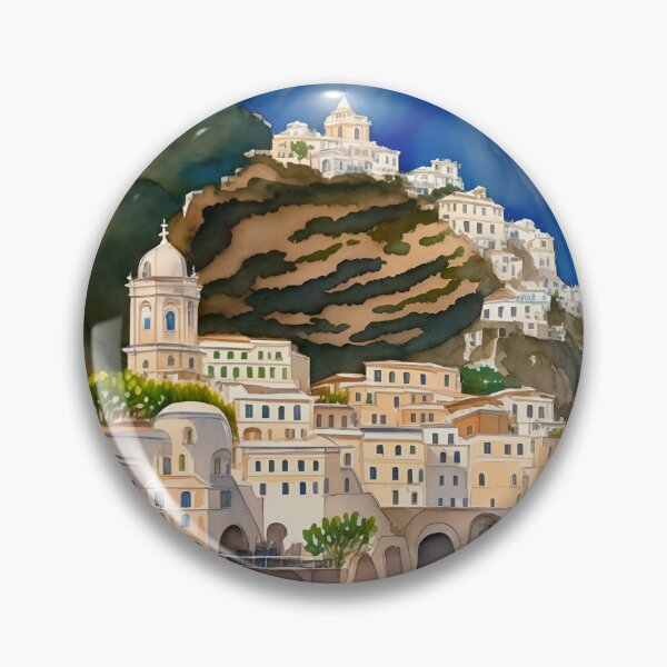Item preview, Vibrant Amalfi Coast Painting: Exploring Coastal Serenity designed and sold by Tamas Das.