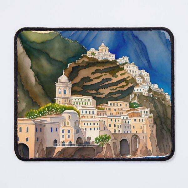 Item preview, Vibrant Amalfi Coast Painting: Exploring Coastal Serenity designed and sold by Tamas Das.