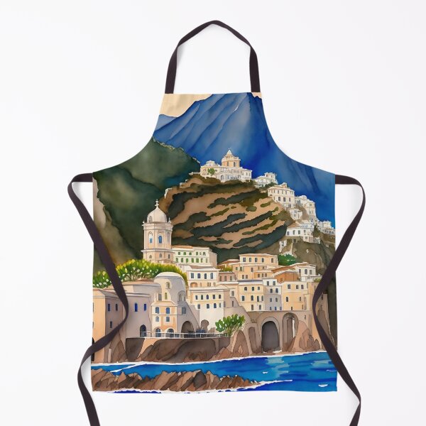 Item preview, Vibrant Amalfi Coast Painting: Exploring Coastal Serenity designed and sold by Tamas Das.