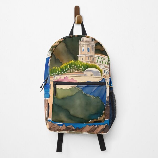 Item preview, Vibrant Amalfi Coast Painting: Exploring Coastal Serenity designed and sold by Tamas Das.