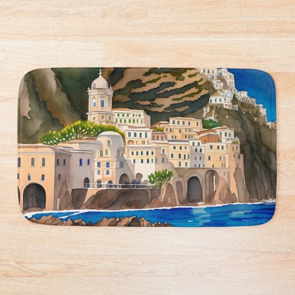 Item preview, Vibrant Amalfi Coast Painting: Exploring Coastal Serenity designed and sold by Tamas Das.