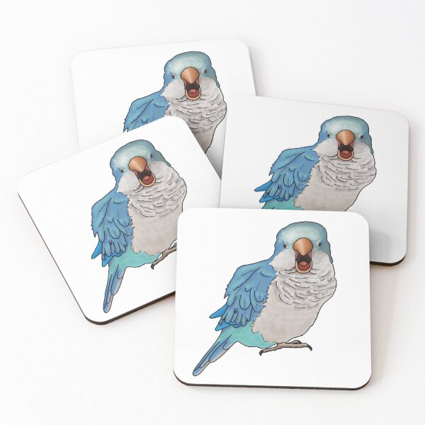 Item preview, Screaming Blue Quaker Parrot designed and sold by neesheew.