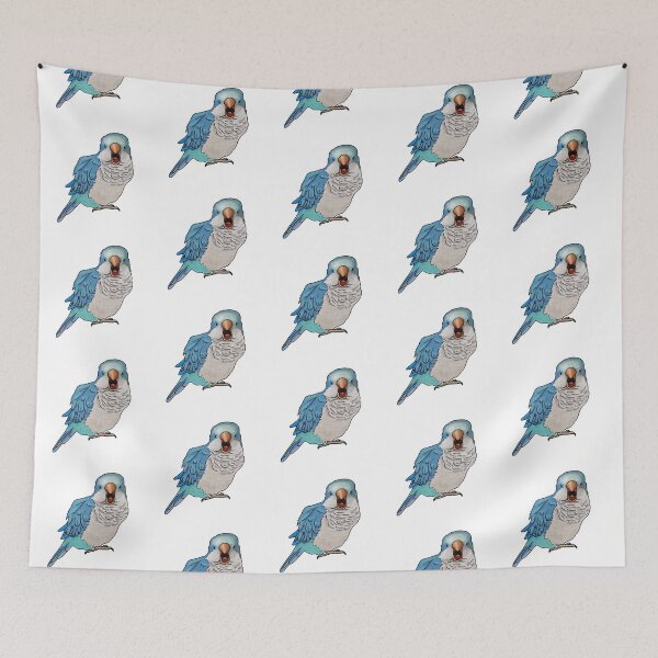 Item preview, Screaming Blue Quaker Parrot designed and sold by neesheew.