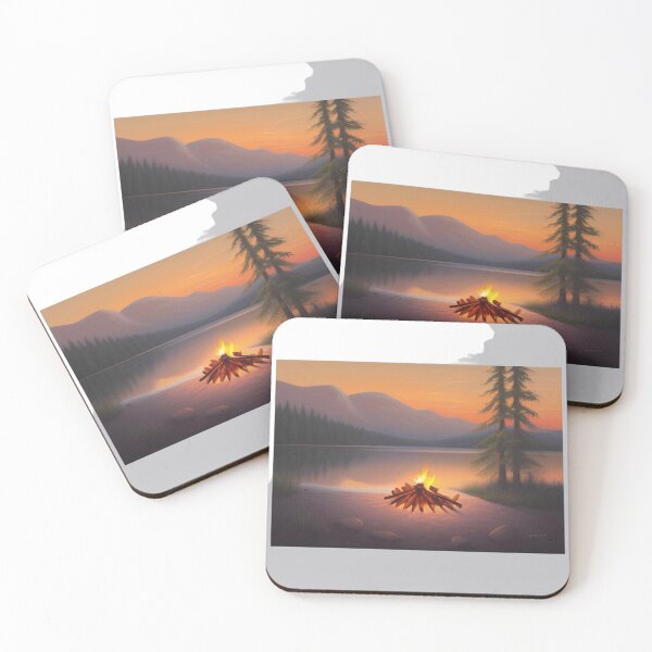 Item preview, a campfire at twilight 	 designed and sold by devnatparikha.