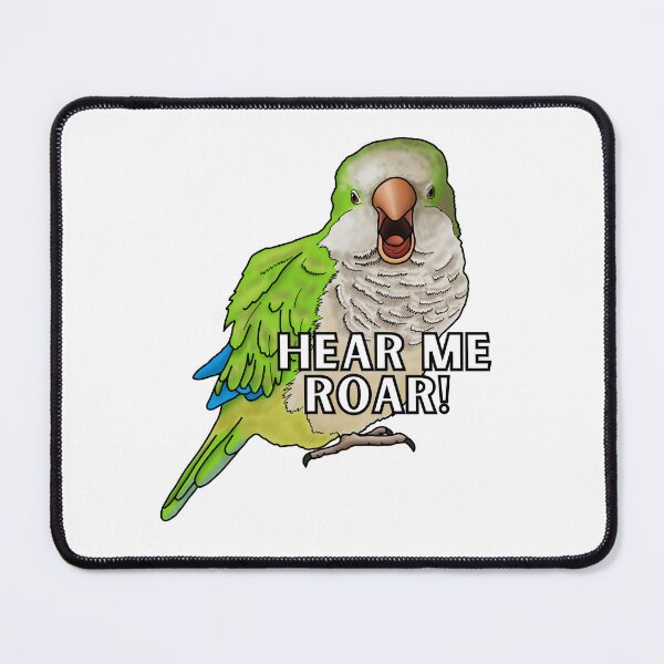 Item preview, Hear Me Roar Green Quaker Parrot designed and sold by neesheew.