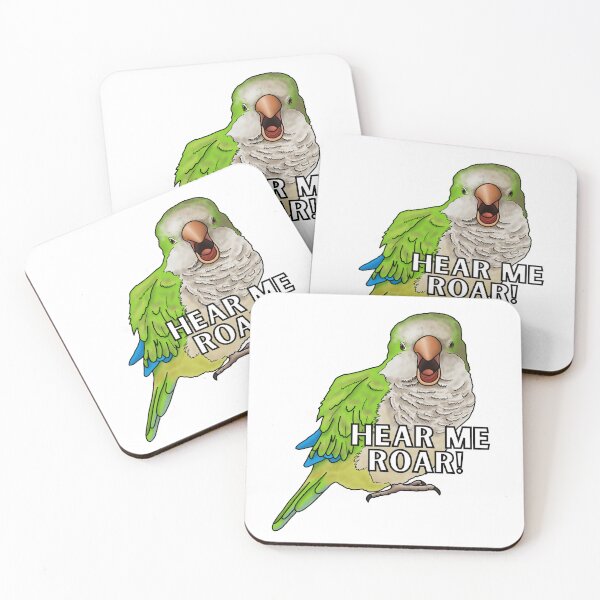 Item preview, Hear Me Roar Green Quaker Parrot designed and sold by neesheew.