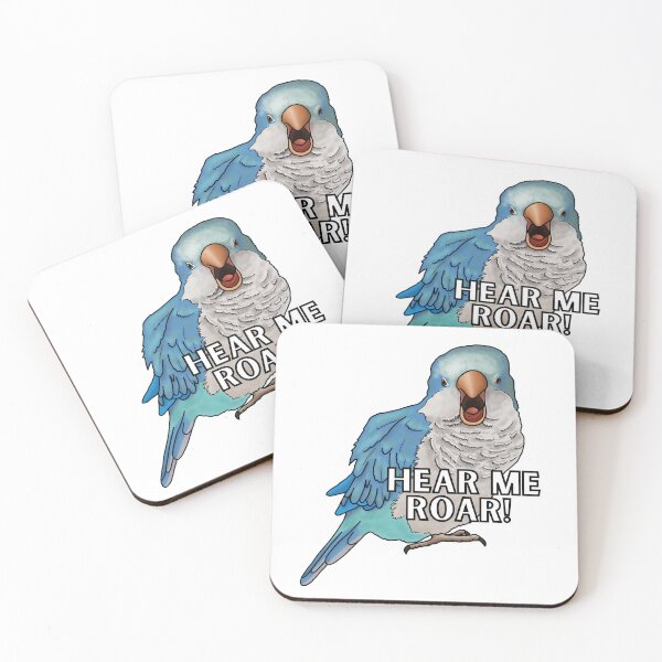 Item preview, Hear Me Roar Blue Quaker Parrot designed and sold by neesheew.