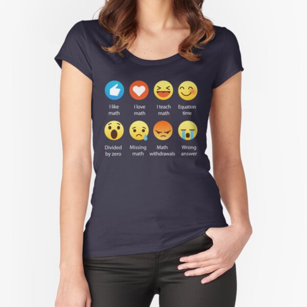 Item preview, I Love Math Emoji Emoticon Funny Mathematics Graphic Tee Shirts Sarcastic designed and sold by DesIndie.